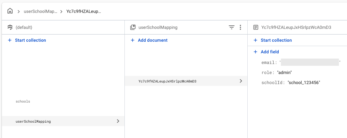Create Admins Subcollection