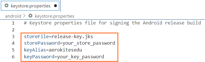 Keystore Properties File
